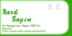 mark bagin business card